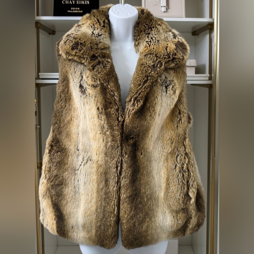 Wild Instinct Faux Fur Vest Jacket Nordstroms Medium Brown